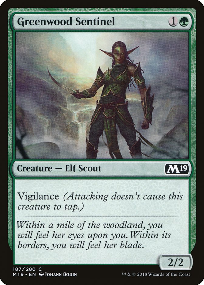 Greenwood Sentinel [Core Set 2019] - Magic: The Gathering - Card Brawlers | Quebec | Canada |
