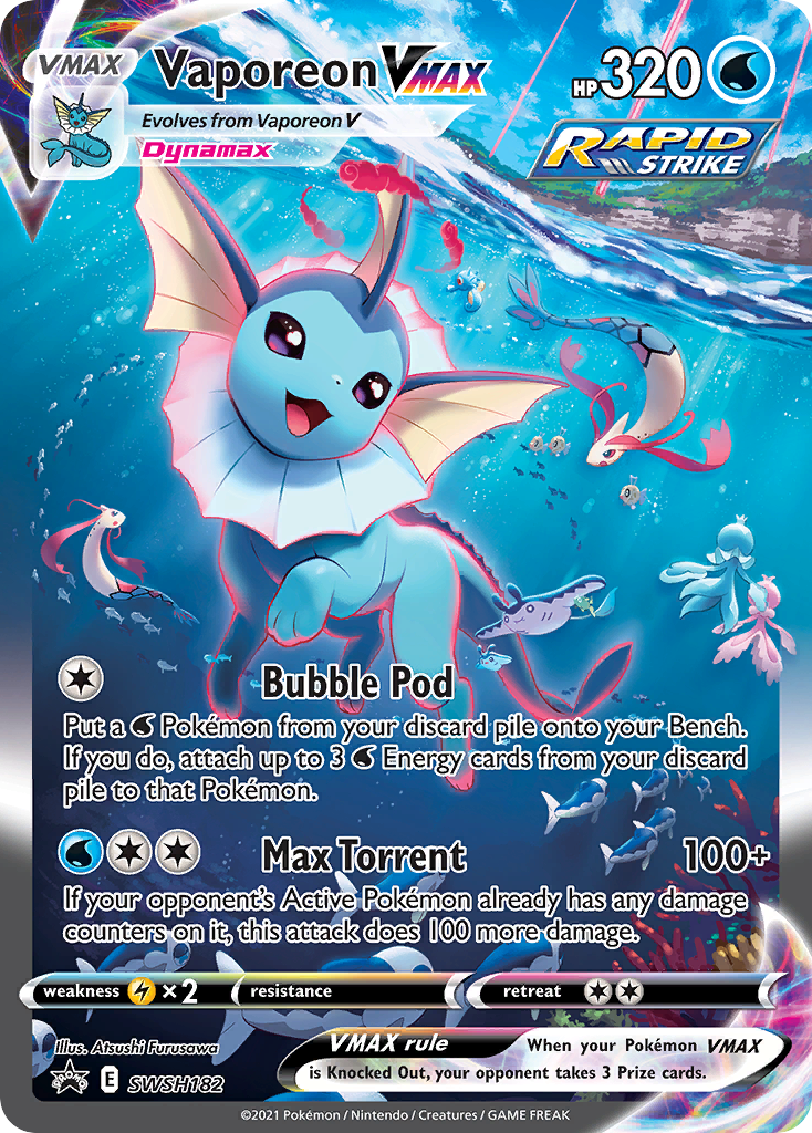 Vaporeon VMAX (SWSH182) (Jumbo Card) [Sword & Shield: Black Star Promos] - Pokémon - Card Brawlers | Quebec | Canada |
