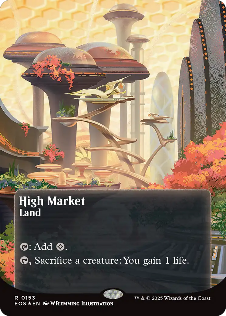 High Market (0153) (Borderless) (Galaxy Foil) [Edge of Eternities: Stellar Sights] - Magic: The Gathering - Card Brawlers | Quebec | Canada |