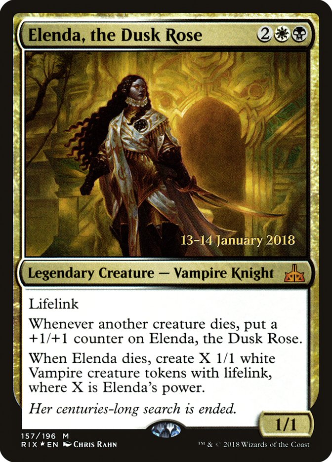 Elenda, the Dusk Rose [Rivals of Ixalan Prerelease Promos] - Magic: The Gathering - Card Brawlers | Quebec | Canada |