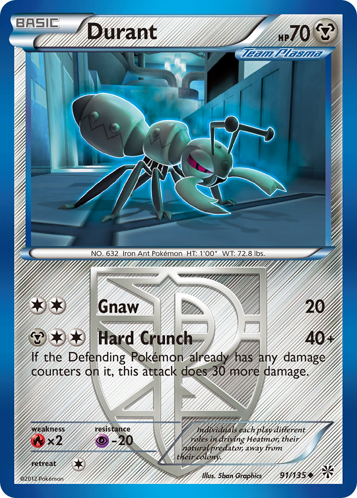 Durant (91/135) [Black & White: Plasma Storm] - Pokémon - Card Brawlers | Quebec | Canada |