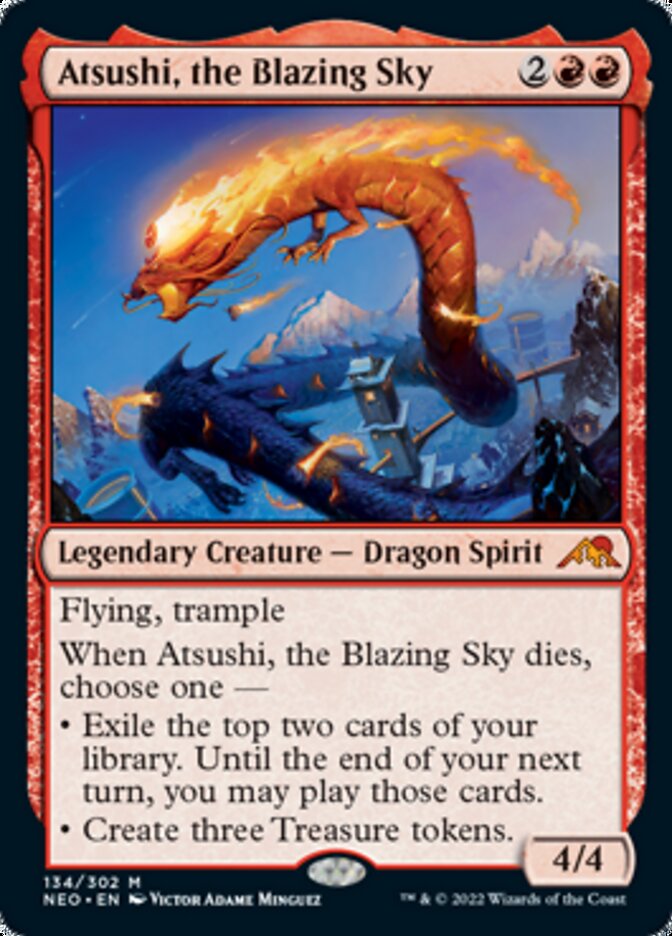 Atsushi, the Blazing Sky [Kamigawa: Neon Dynasty] - Magic: The Gathering - Card Brawlers | Quebec | Canada |