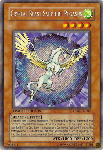 Crystal Beast Sapphire Pegasus [CT04-EN002] Secret Rare - Yu-Gi-Oh! - Card Brawlers | Quebec | Canada |