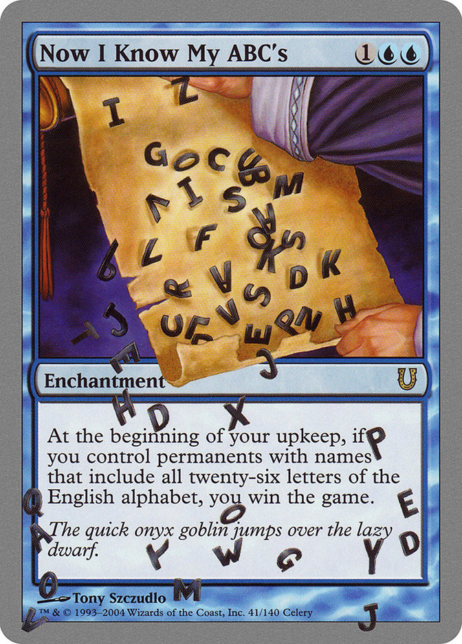 Now I Know My ABC's [Unhinged] - Magic: The Gathering - Card Brawlers | Quebec | Canada |