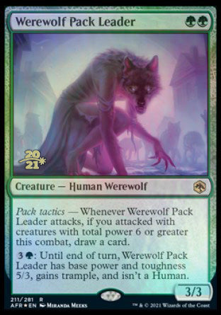 Werewolf Pack Leader [Dungeons & Dragons: Adventures in the Forgotten Realms Prerelease Promos] - Magic: The Gathering - Card Brawlers | Quebec | Canada |