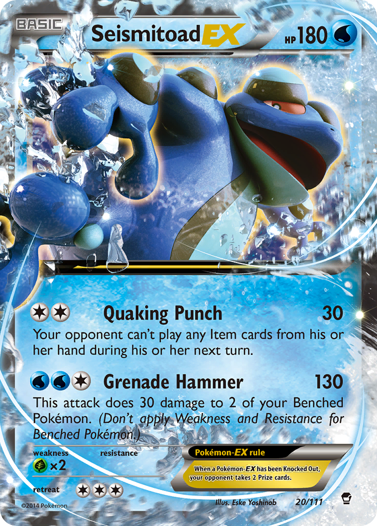 Seismitoad EX (20/111) [XY: Furious Fists] - Pokémon - Card Brawlers | Quebec | Canada |