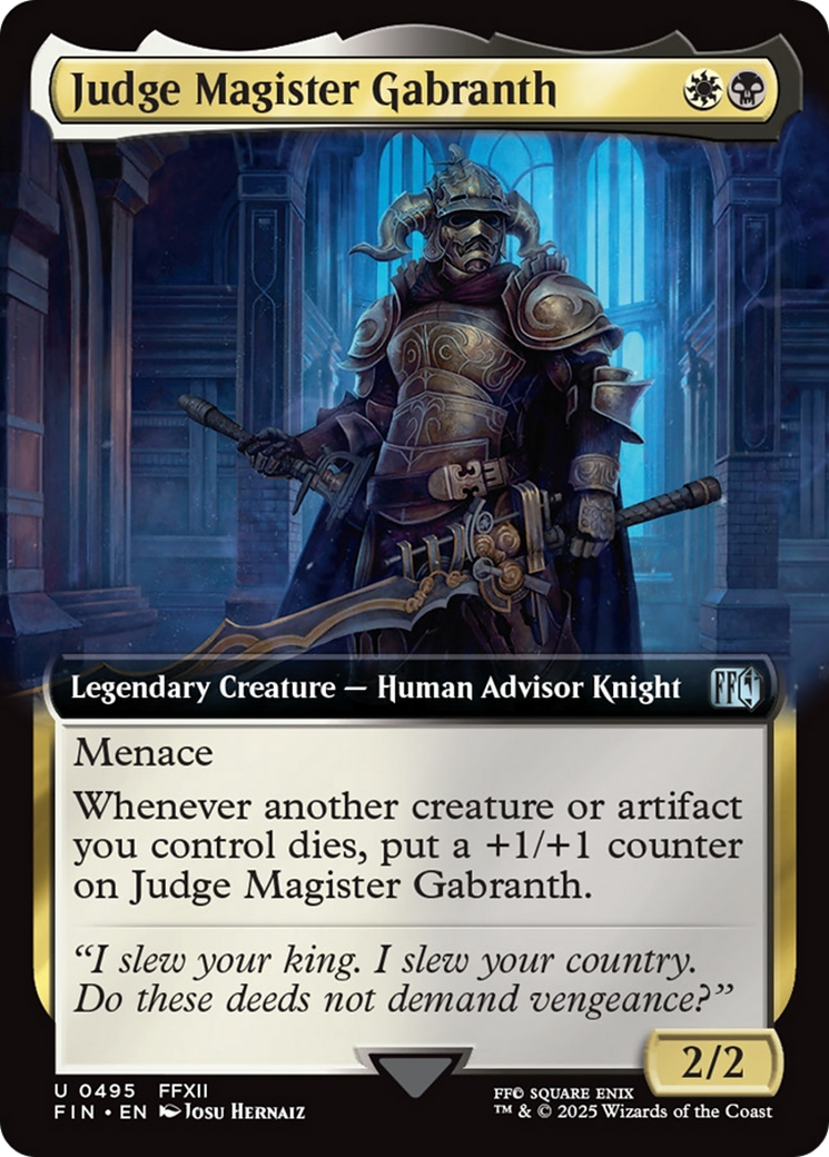 Judge Magister Gabranth (Extended Art) [FINAL FANTASY] - Magic: The Gathering - Card Brawlers | Quebec | Canada |