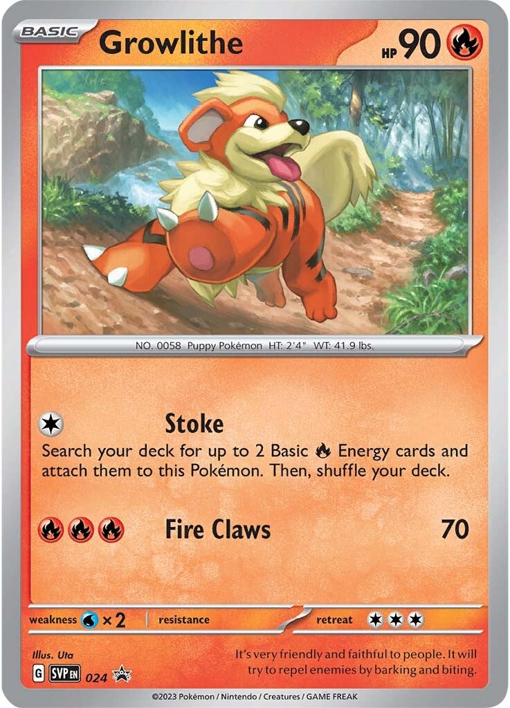 Growlithe (024) [Scarlet & Violet: Black Star Promos] - Pokémon - Card Brawlers | Quebec | Canada |