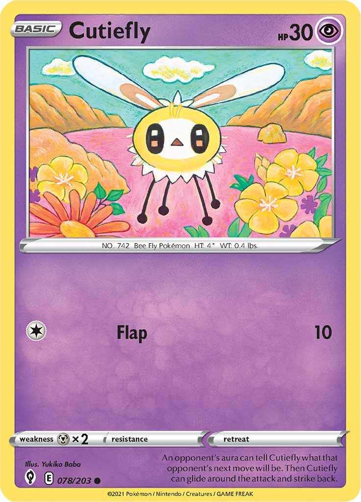 Cutiefly (078/203) [Sword & Shield: Evolving Skies] - Pokémon - Card Brawlers | Quebec | Canada |