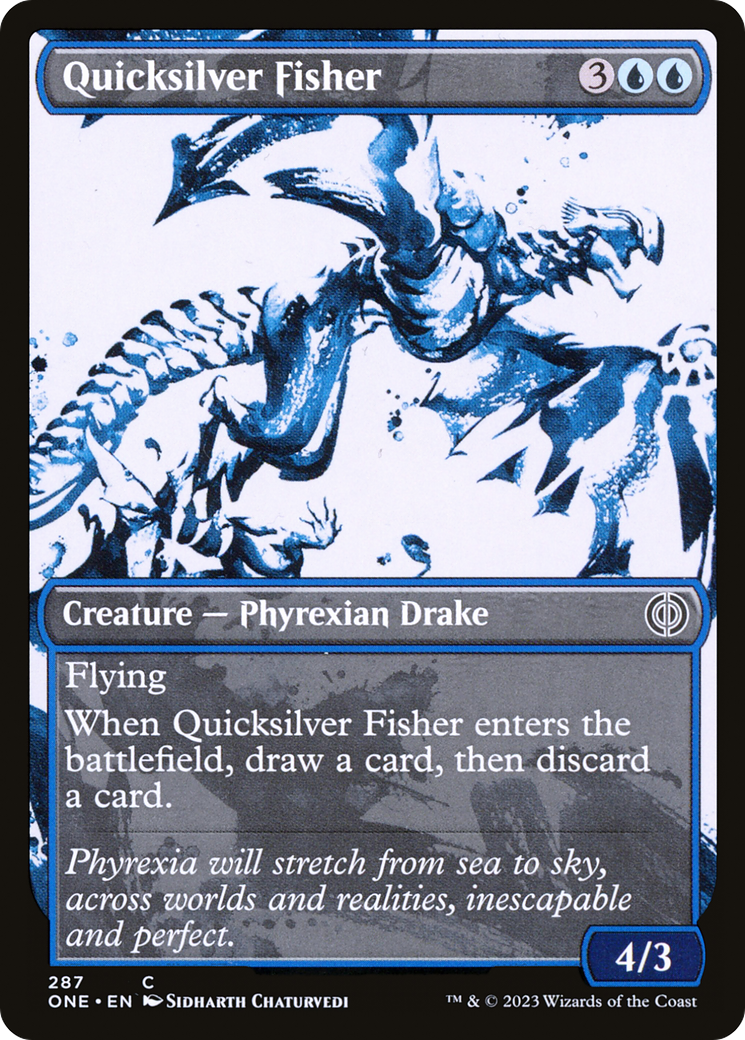 Quicksilver Fisher (Showcase Ichor) [Phyrexia: All Will Be One] - Magic: The Gathering - Card Brawlers | Quebec | Canada |
