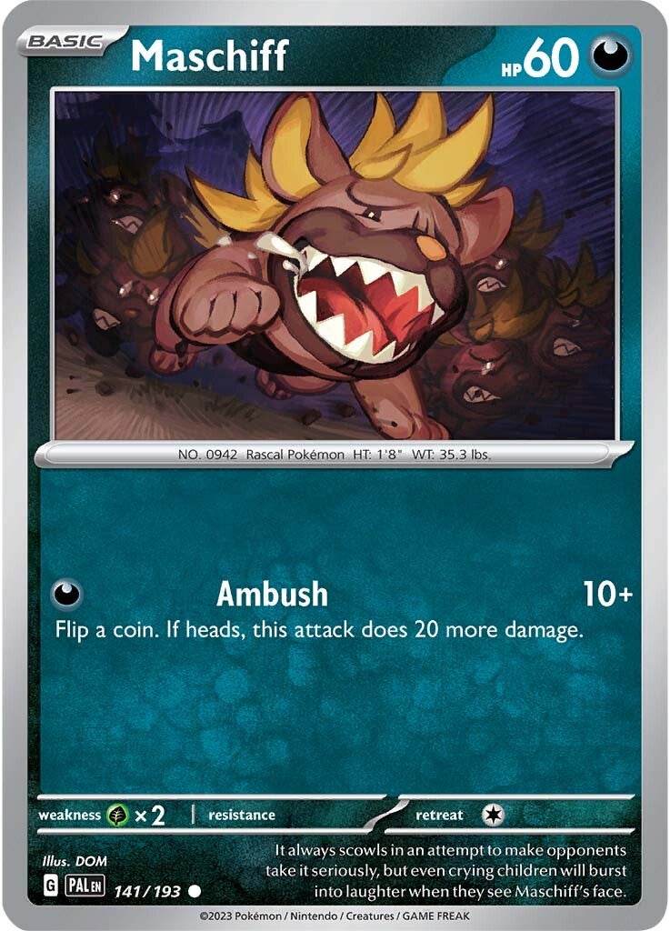 Maschiff (141/193) [Scarlet & Violet: Paldea Evolved] - Pokémon - Card Brawlers | Quebec | Canada |