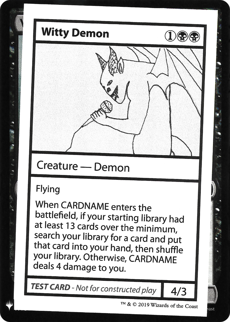 Witty Demon [Mystery Booster Playtest Cards] - Magic: The Gathering - Card Brawlers | Quebec | Canada |