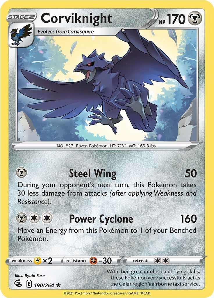 Corviknight (190/264) [Sword & Shield: Fusion Strike] - Pokémon - Card Brawlers | Quebec | Canada |
