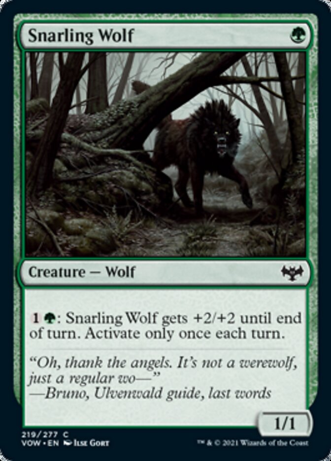 Snarling Wolf [Innistrad: Crimson Vow] - Magic: The Gathering - Card Brawlers | Quebec | Canada |