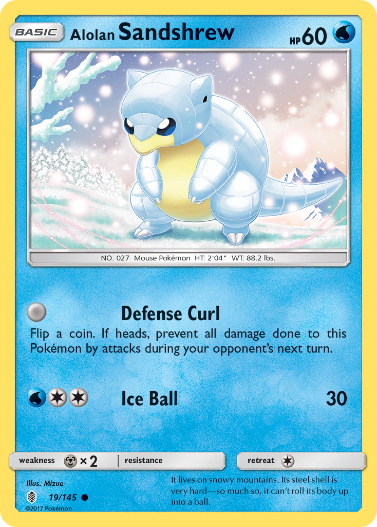 Alolan Sandshrew (19/145) [Sun & Moon: Guardians Rising] - Pokémon - Card Brawlers | Quebec | Canada |