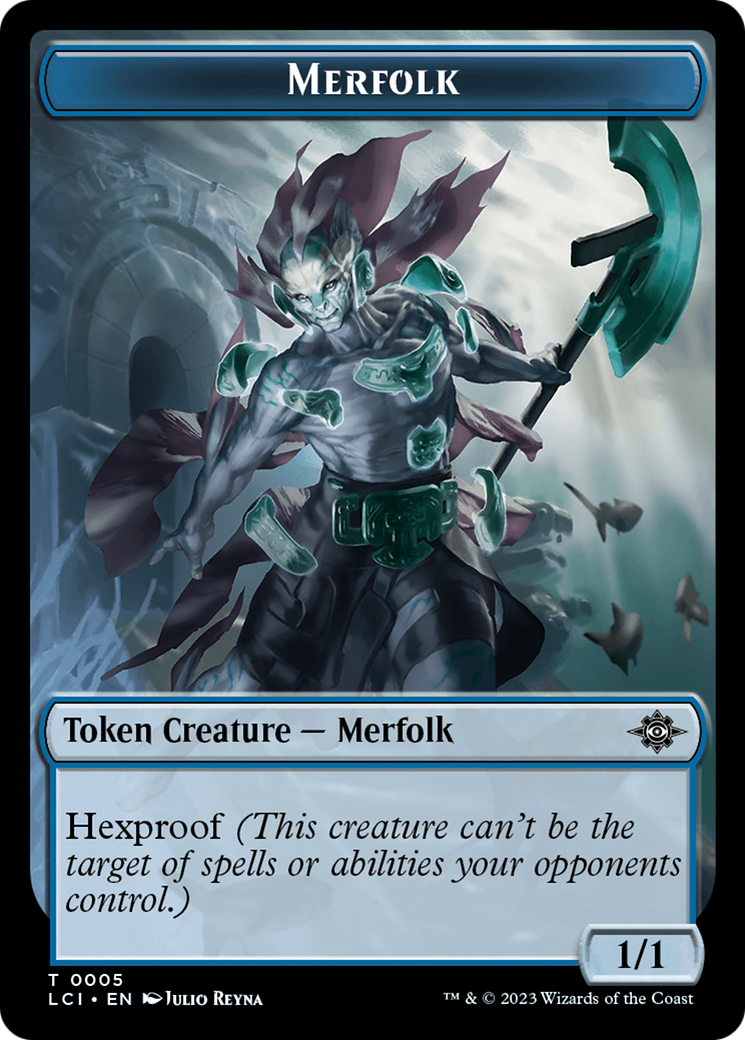Treasure (0018) // Merfolk Double-Sided Token [The Lost Caverns of Ixalan Tokens] - Magic: The Gathering - Card Brawlers | Quebec | Canada |