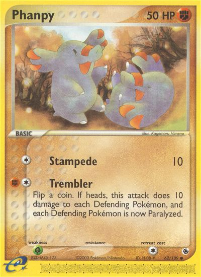 Phanpy (62/109) [EX: Ruby & Sapphire] - Pokémon - Card Brawlers | Quebec | Canada |
