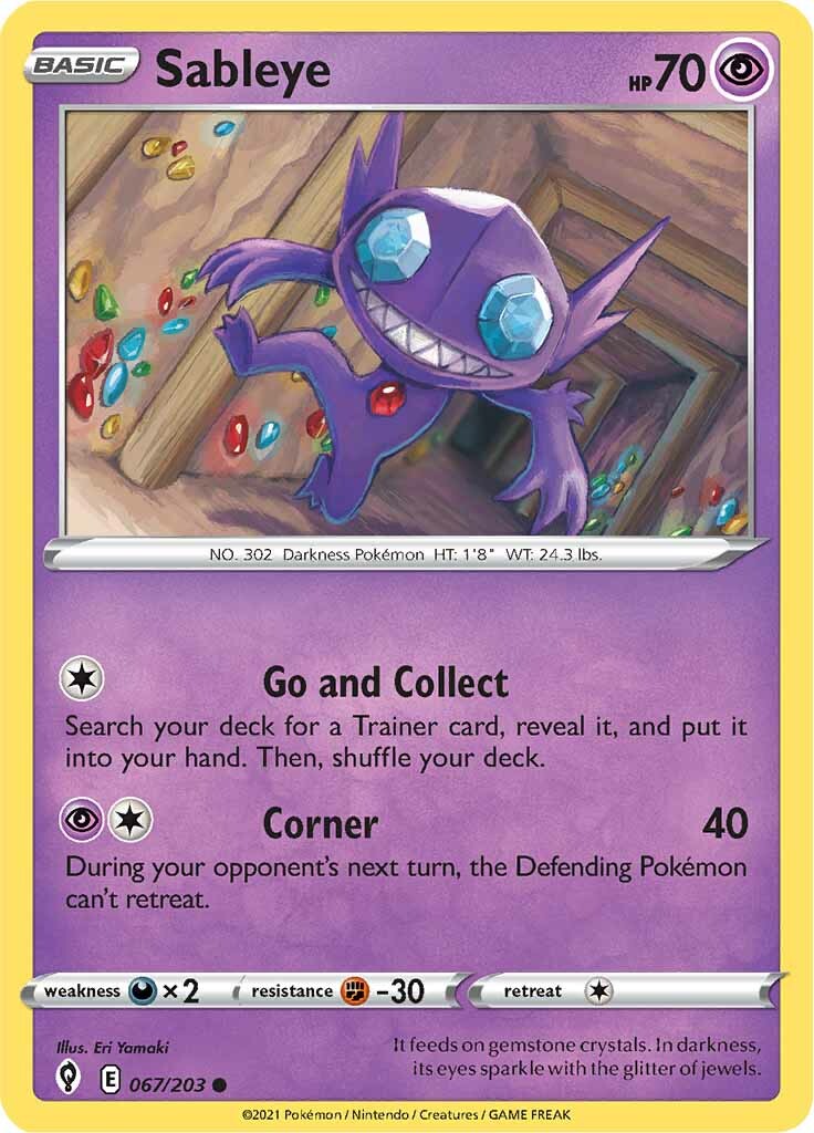 Sableye (067/203) [Sword & Shield: Evolving Skies] - Pokémon - Card Brawlers | Quebec | Canada |