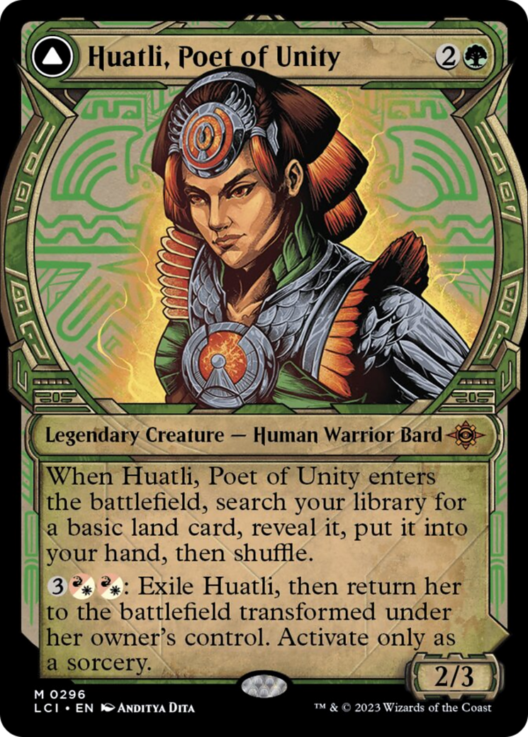 Huatli, Poet of Unity // Roar of the Fifth People (Showcase) [The Lost Caverns of Ixalan] - Magic: The Gathering - Card Brawlers | Quebec | Canada |