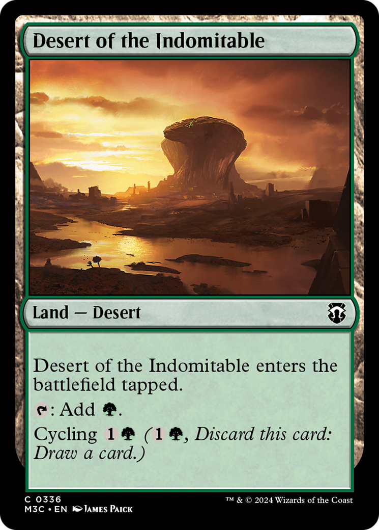 Desert of the Indomitable (Ripple Foil) [Modern Horizons 3 Commander] - Magic: The Gathering - Card Brawlers | Quebec | Canada |