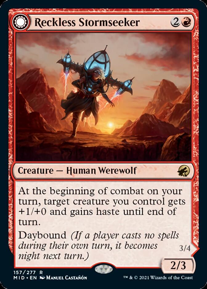 Reckless Stormseeker // Storm-Charged Slasher [Innistrad: Midnight Hunt] - Magic: The Gathering - Card Brawlers | Quebec | Canada |