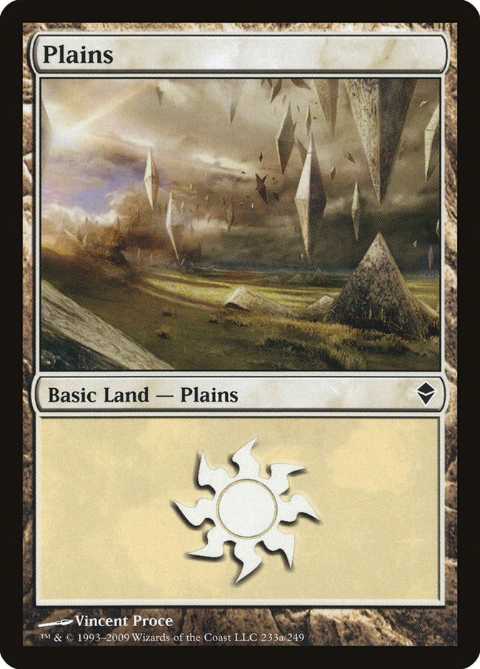 Plains (233a) [Zendikar] - Magic: The Gathering - Card Brawlers | Quebec | Canada |