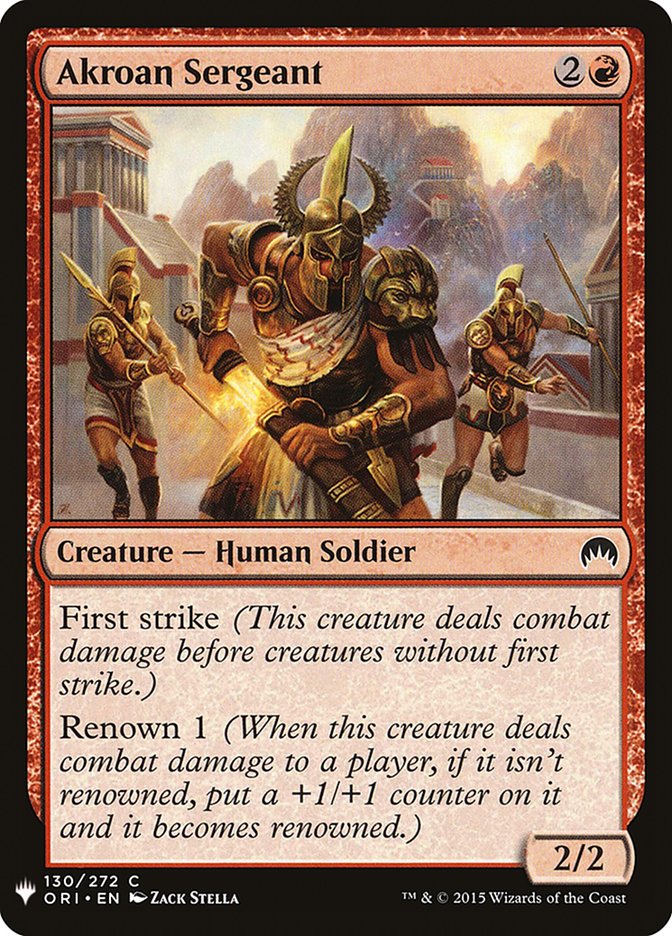 Akroan Sergeant [Mystery Booster] - Magic: The Gathering - Card Brawlers | Quebec | Canada |
