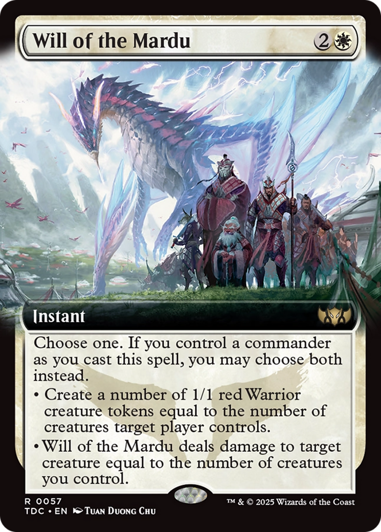 Will of the Mardu (Extended Art) [Tarkir: Dragonstorm Commander] - Magic: The Gathering - Card Brawlers | Quebec | Canada |