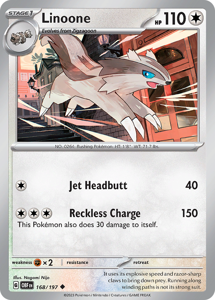 Linoone (168/197) [Scarlet & Violet: Obsidian Flames] - Pokémon - Card Brawlers | Quebec | Canada |
