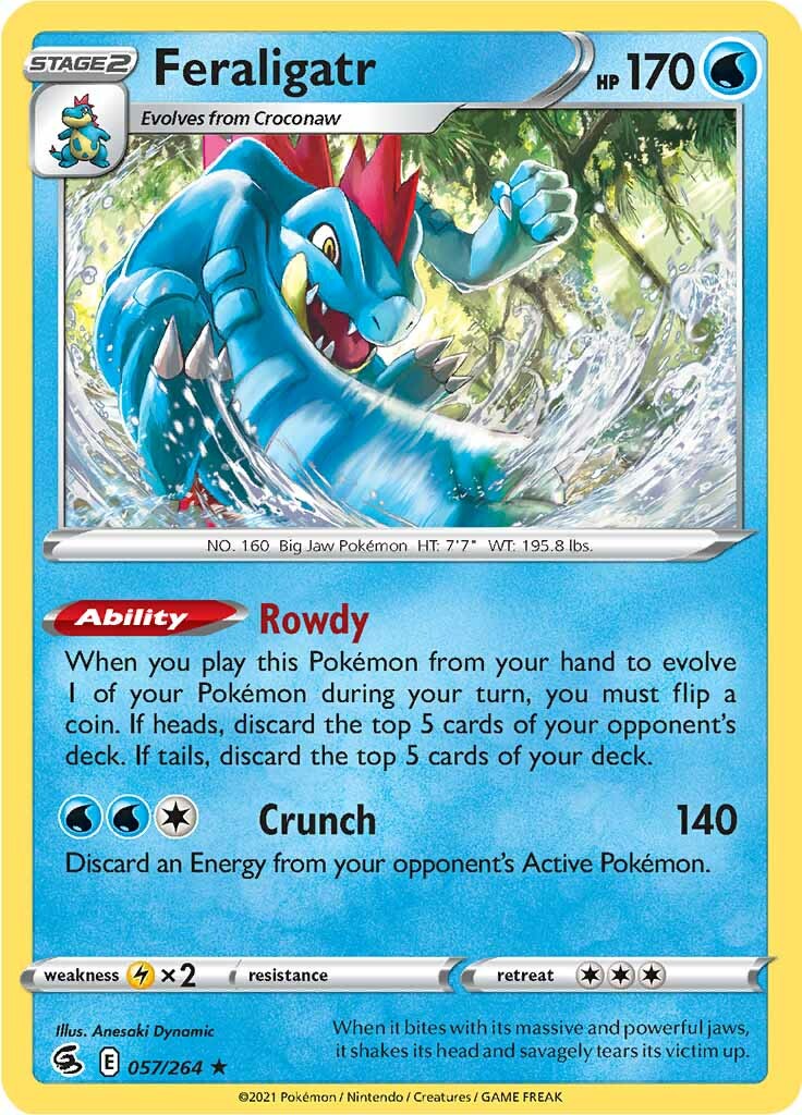 Feraligatr (057/264) [Sword & Shield: Fusion Strike] - Pokémon - Card Brawlers | Quebec | Canada |