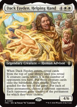 Dack Fayden, Helping Hand (Extended Art) (FRC-089) - Commander: Reality Fracture - Card Brawlers