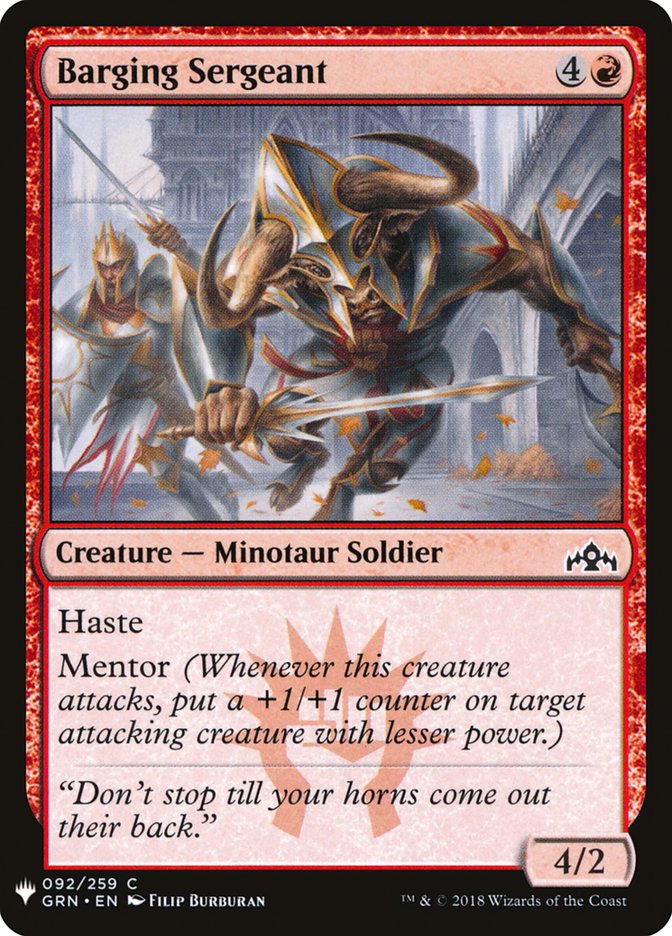 Barging Sergeant [Mystery Booster] - Magic: The Gathering - Card Brawlers | Quebec | Canada |