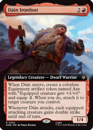 Dain Ironfoot (Extended Art) (HOB-302) - The Hobbit Foil - Card Brawlers