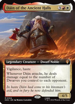 Dain of the Ancient Halls (Extended Art) (HOC-104) - The Hobbit: Eternal-Legal Foil - Card Brawlers