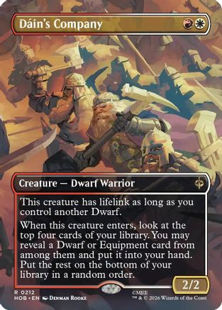 Dain's Company (Borderless) (HOB-212) - The Hobbit - Card Brawlers