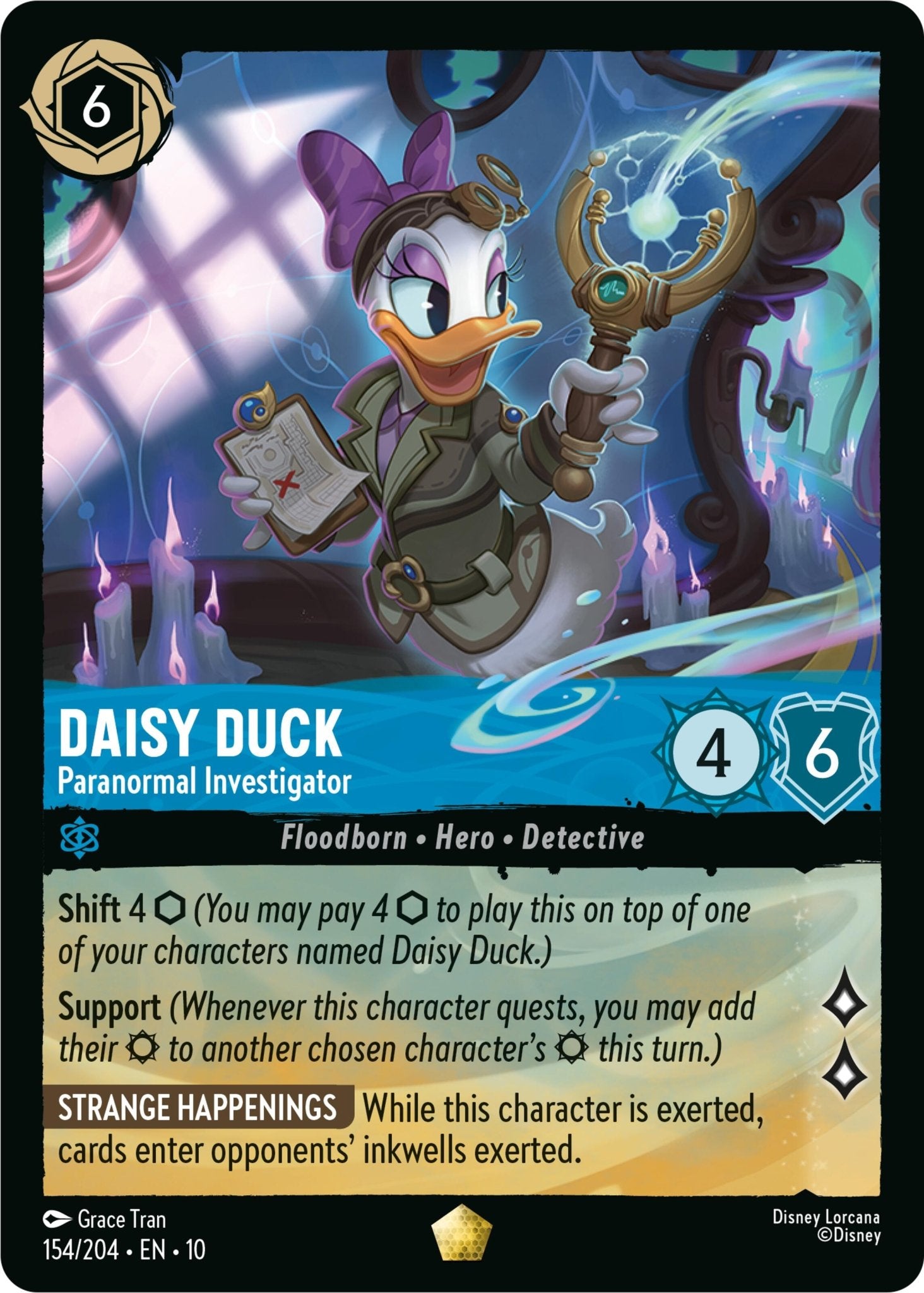 Daisy Duck - Paranormal Investigator (154/204) [Whispers in the Well] - Card Brawlers
