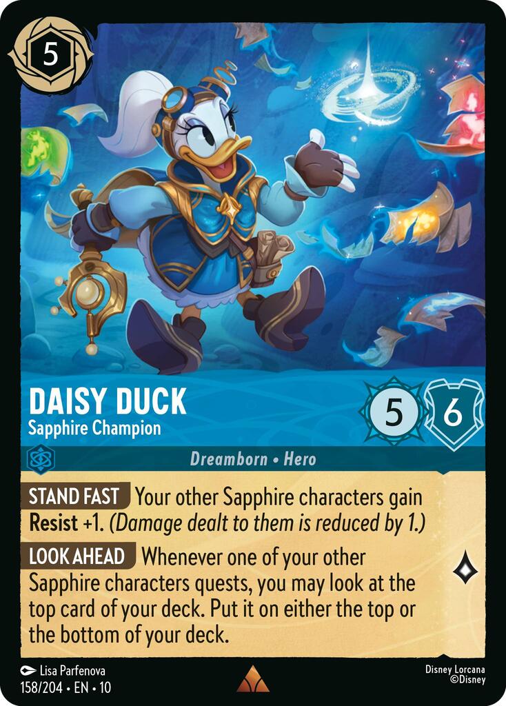 Daisy Duck - Sapphire Champion (158/204) [Whispers in the Well] - Card Brawlers