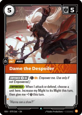 Dame the Despoiler (079/166) - Vendetta Foil - Card Brawlers