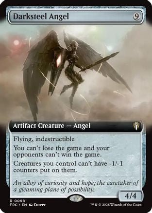 Darksteel Angel (Extended Art) (FRC-098) - Commander: Reality Fracture - Card Brawlers