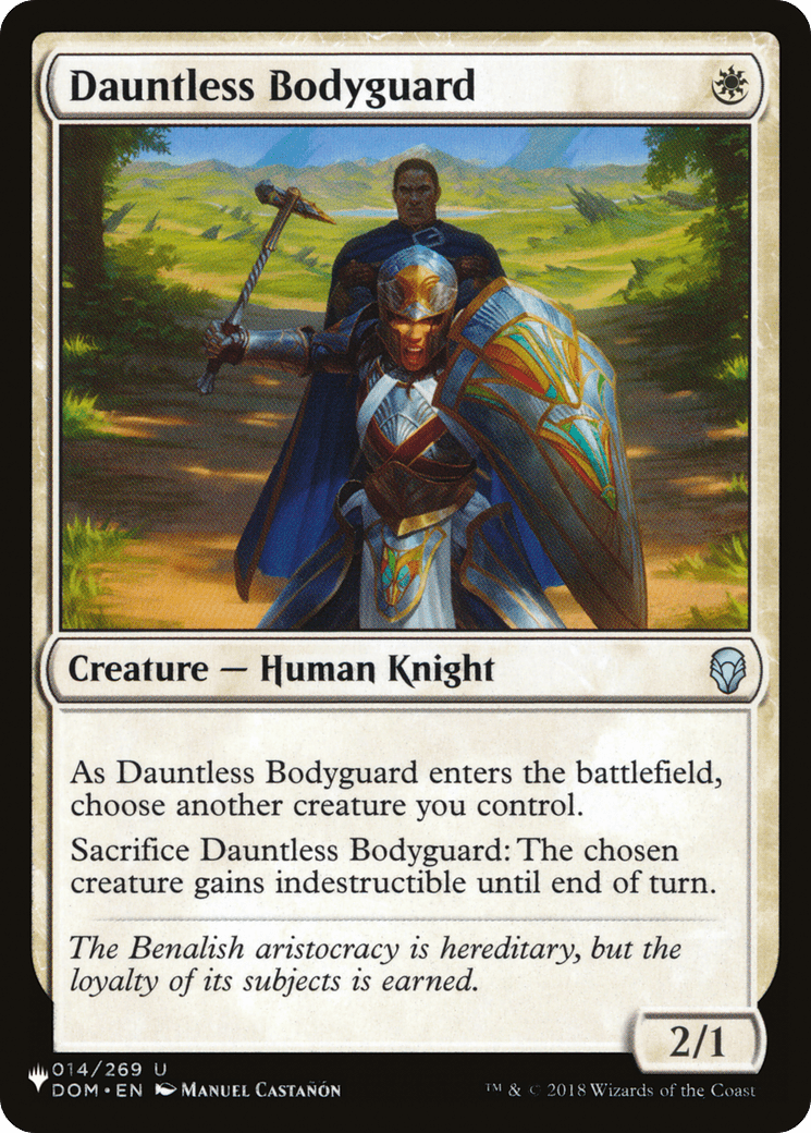 Dauntless Bodyguard [The List] - Card Brawlers