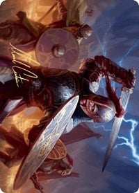 Beskir Shieldmate Art Card (Gold-Stamped Signature) [Kaldheim Art Series] - Magic: The Gathering - Card Brawlers | Quebec | Canada |
