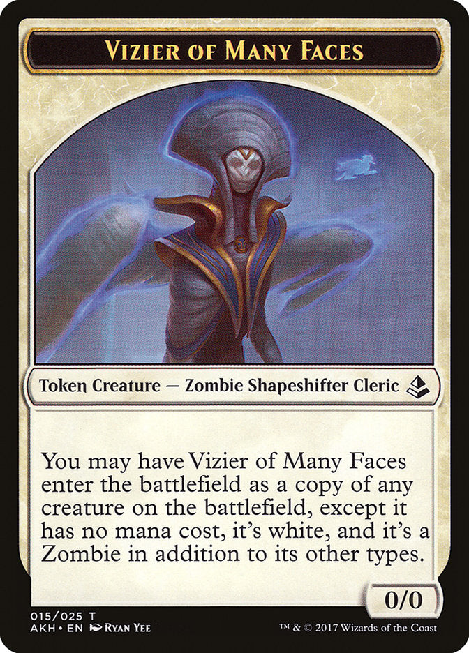 Vizier of Many Faces // Zombie Double-Sided Token [Amonkhet Tokens] - Magic: The Gathering - Card Brawlers | Quebec | Canada |