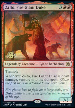 Zalto, Fire Giant Duke [Dungeons & Dragons: Adventures in the Forgotten Realms Prerelease Promos] - Magic: The Gathering - Card Brawlers | Quebec | Canada |