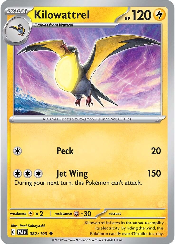 Kilowattrel (082/193) [Scarlet & Violet: Paldea Evolved] - Pokémon - Card Brawlers | Quebec | Canada |