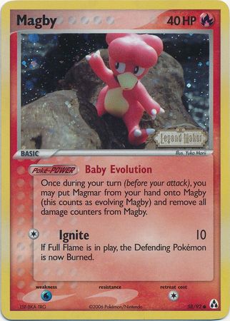 Magby (58/92) (Stamped) [EX: Legend Maker] - Pokémon - Card Brawlers | Quebec | Canada |