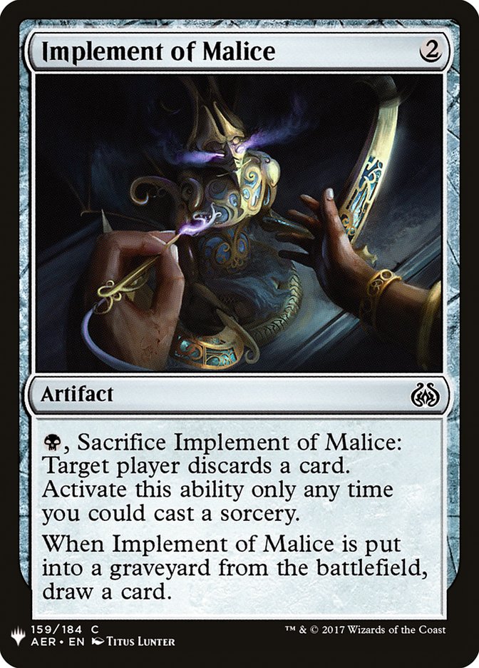Implement of Malice [Mystery Booster] - Magic: The Gathering - Card Brawlers | Quebec | Canada |
