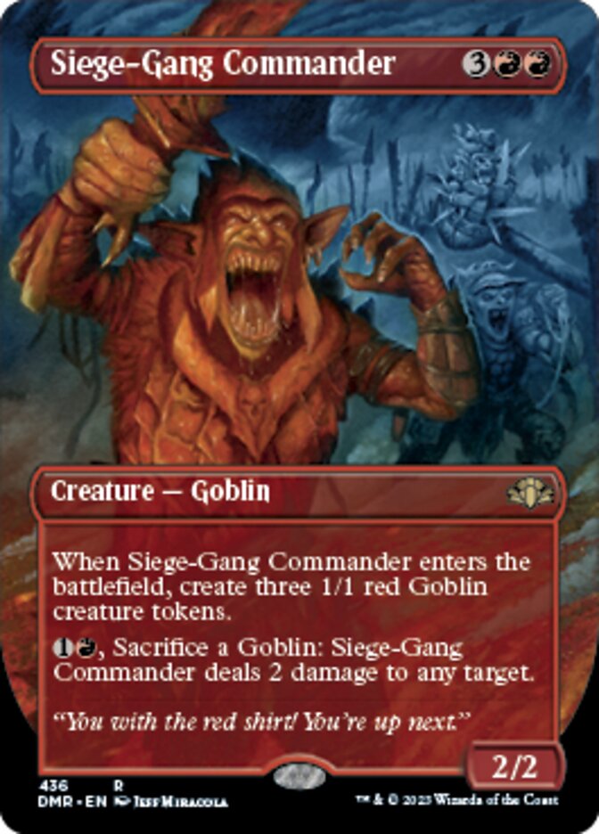 Siege-Gang Commander (Borderless Alternate Art) [Dominaria Remastered] - Magic: The Gathering - Card Brawlers | Quebec | Canada |