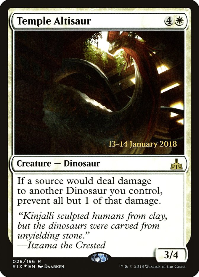 Temple Altisaur [Rivals of Ixalan Prerelease Promos] - Magic: The Gathering - Card Brawlers | Quebec | Canada |