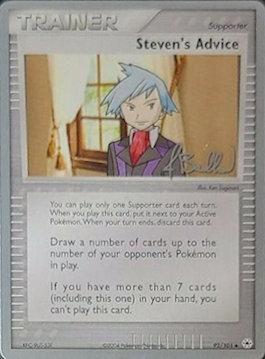 Steven's Advice (92/101) (Eeveelutions - Jimmy Ballard) [World Championships 2006] - Pokémon - Card Brawlers | Quebec | Canada |