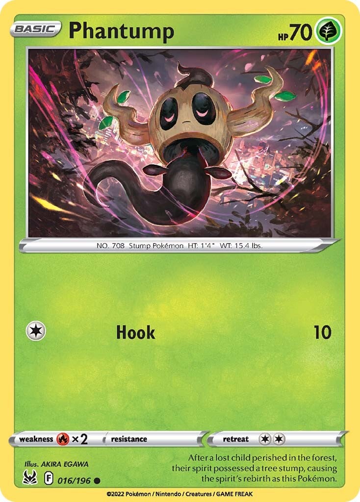 Phantump (016/196) [Sword & Shield: Lost Origin] - Pokémon - Card Brawlers | Quebec | Canada |